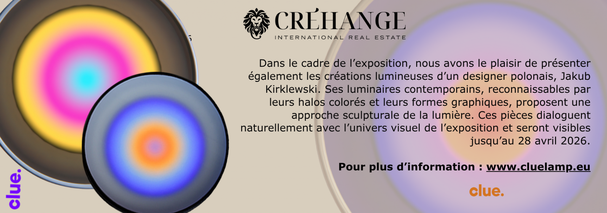 Exposition CLUE luminaires